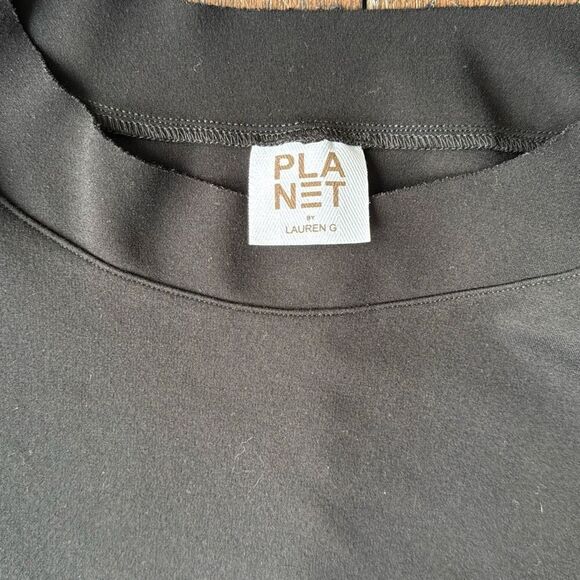 Planet by Lauren G black sweatshirt women’s size 1 or 4-8 made in USA lagenlook - Picture 5 of 8